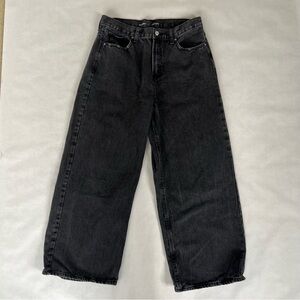 Old Navy High Rise Baggy Wide Leg Black Jeans Women’s Size 14